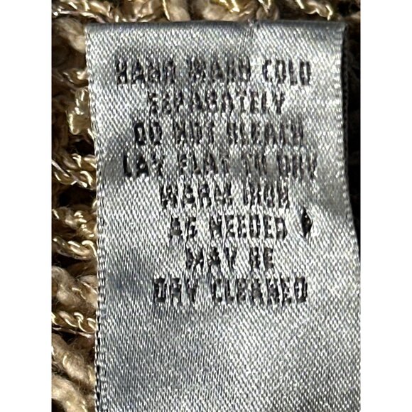 Chicos Open Weave Knit Sweater Boho Loose Fit V Neck Beige Lightweight Pullover - Picture 6 of 8